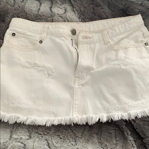 Free people cute to boot denim mini